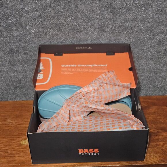 BASS OUTDOOR Mens Comfy Field Slide Slipper Size 9/ Womens Size 10 Tiffany Blue - Picture 8 of 10